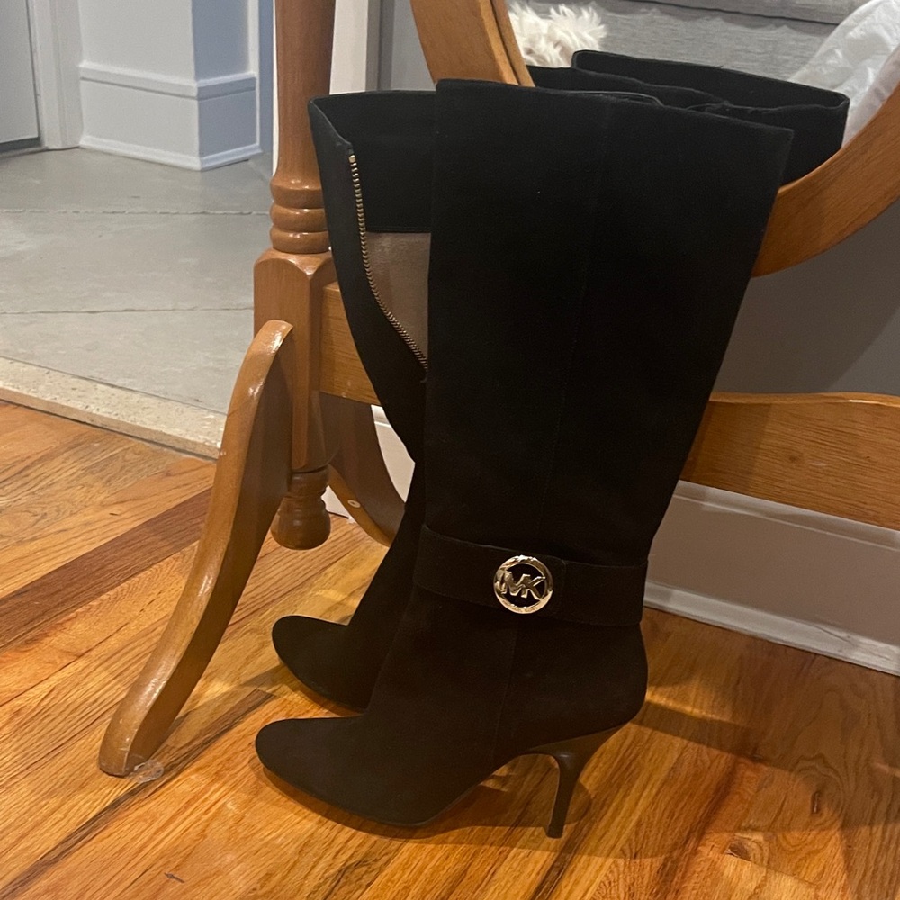 MICHAEL Michael Kors Black Heeled Boots-New and never used!